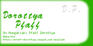 dorottya pfaff business card